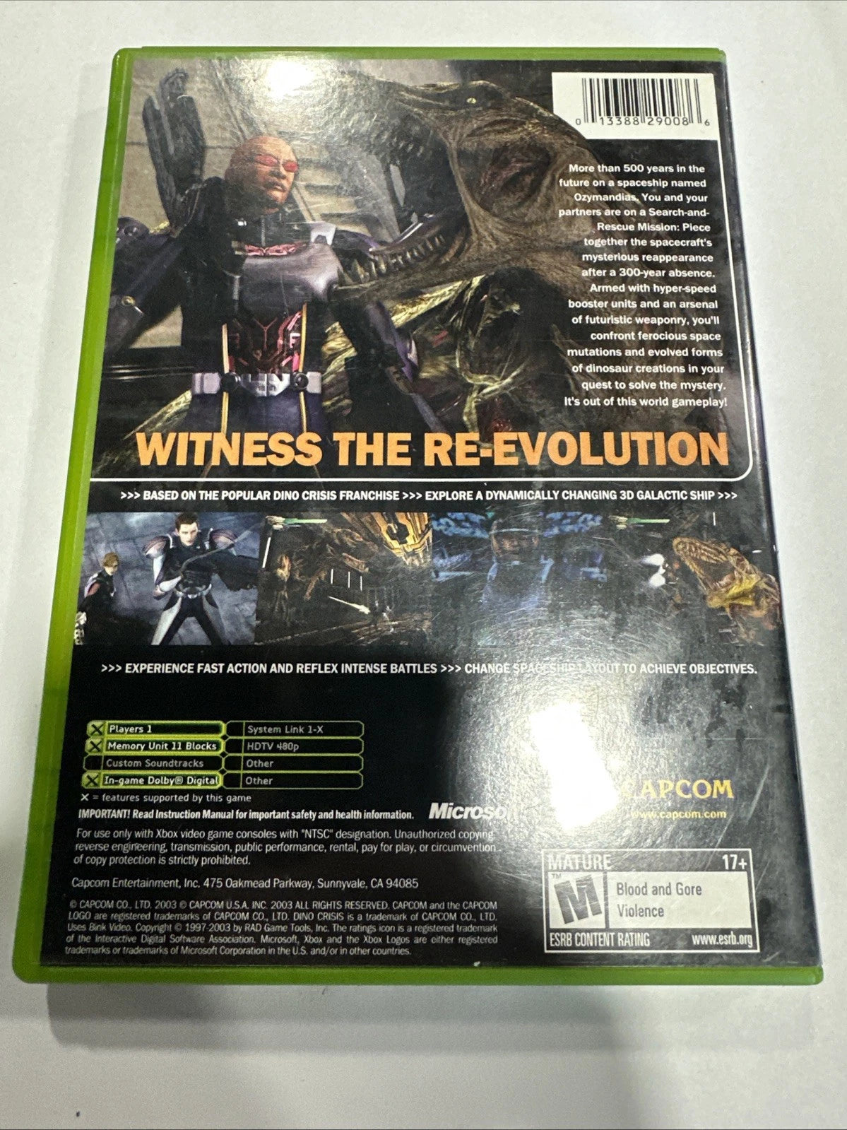 Dino Crisis 3 (Microsoft Xbox, 2003) With Manual