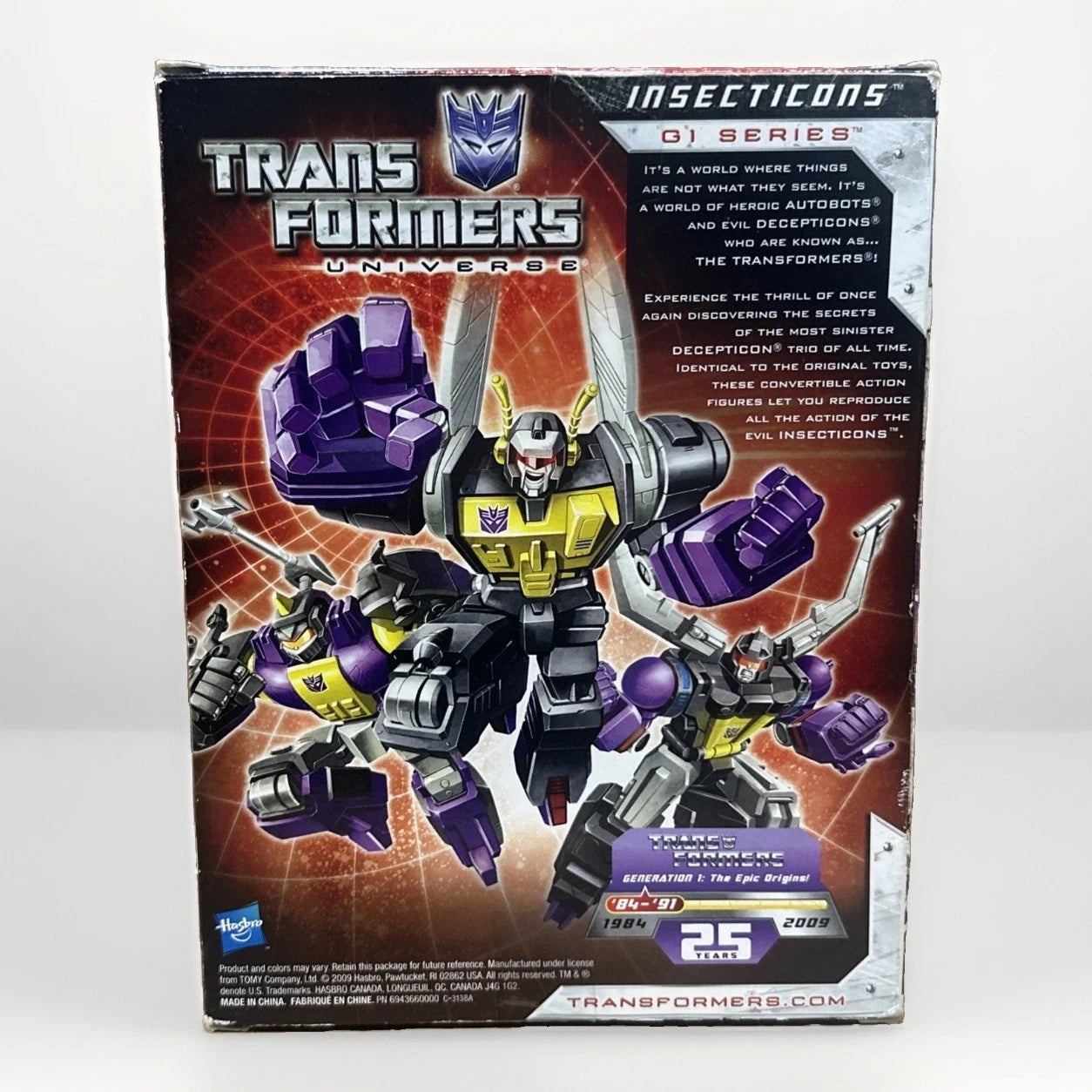 Transformers G1 Universe Commemorative Insecticons 3-Pack Reissue MIB Complete
