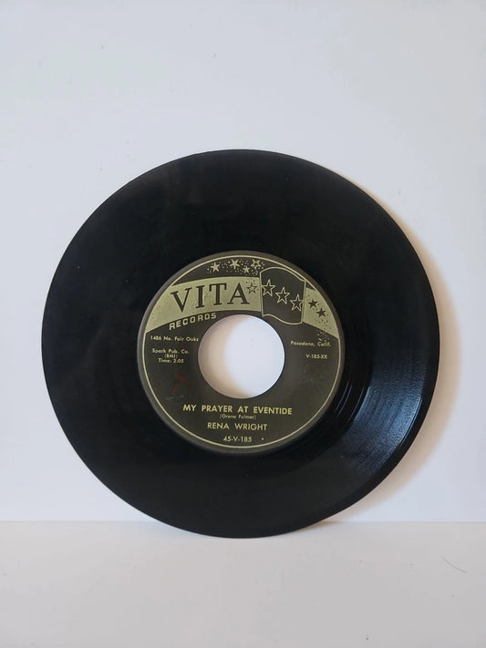 Rena Wright Deal Me A Hand/My Prayer At Eventide V-185 VITA RECORDS 45 RPM Rare