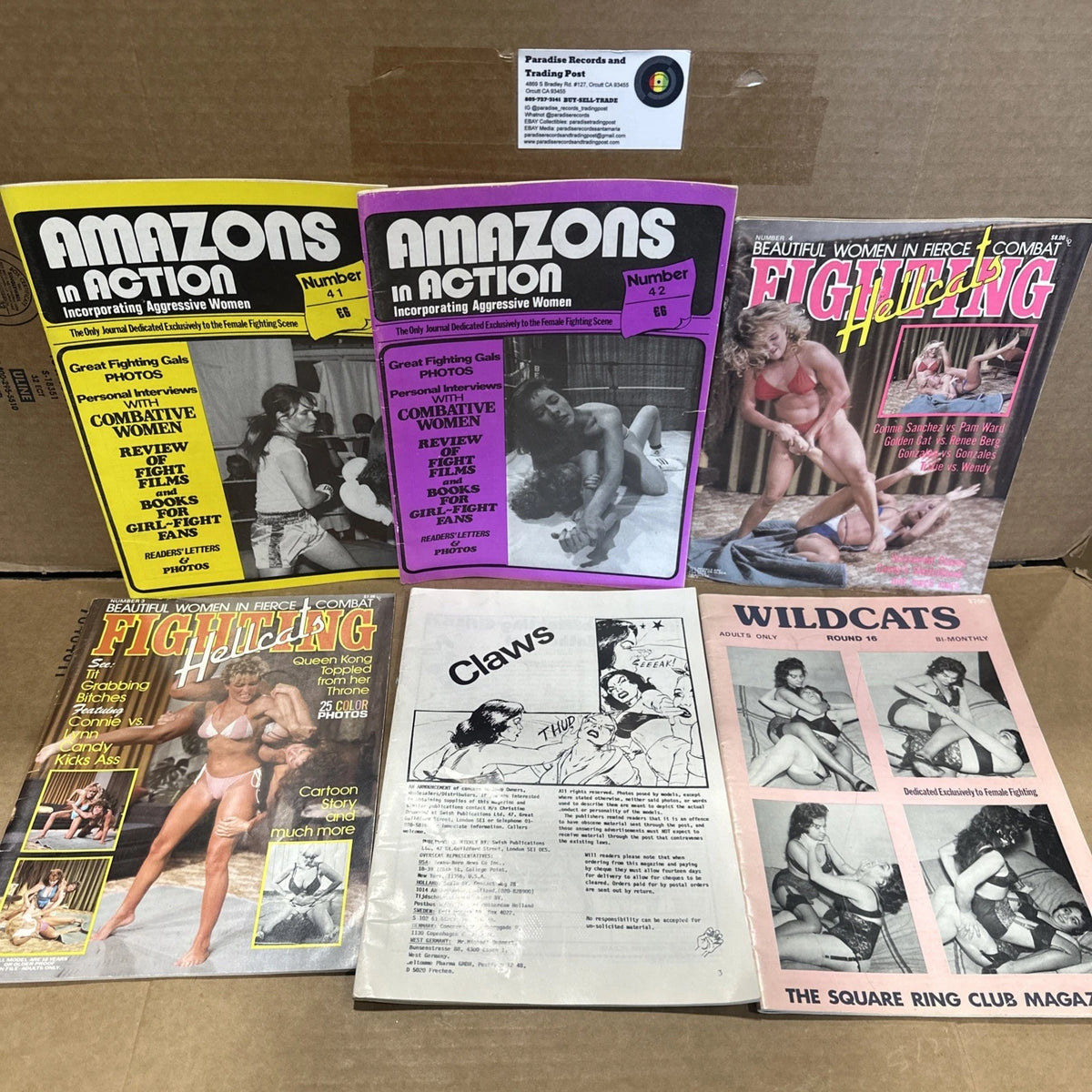 11 Vintage Fighting Gals Monthly Magazines Wildcats Women Wrestling Combat Girls
