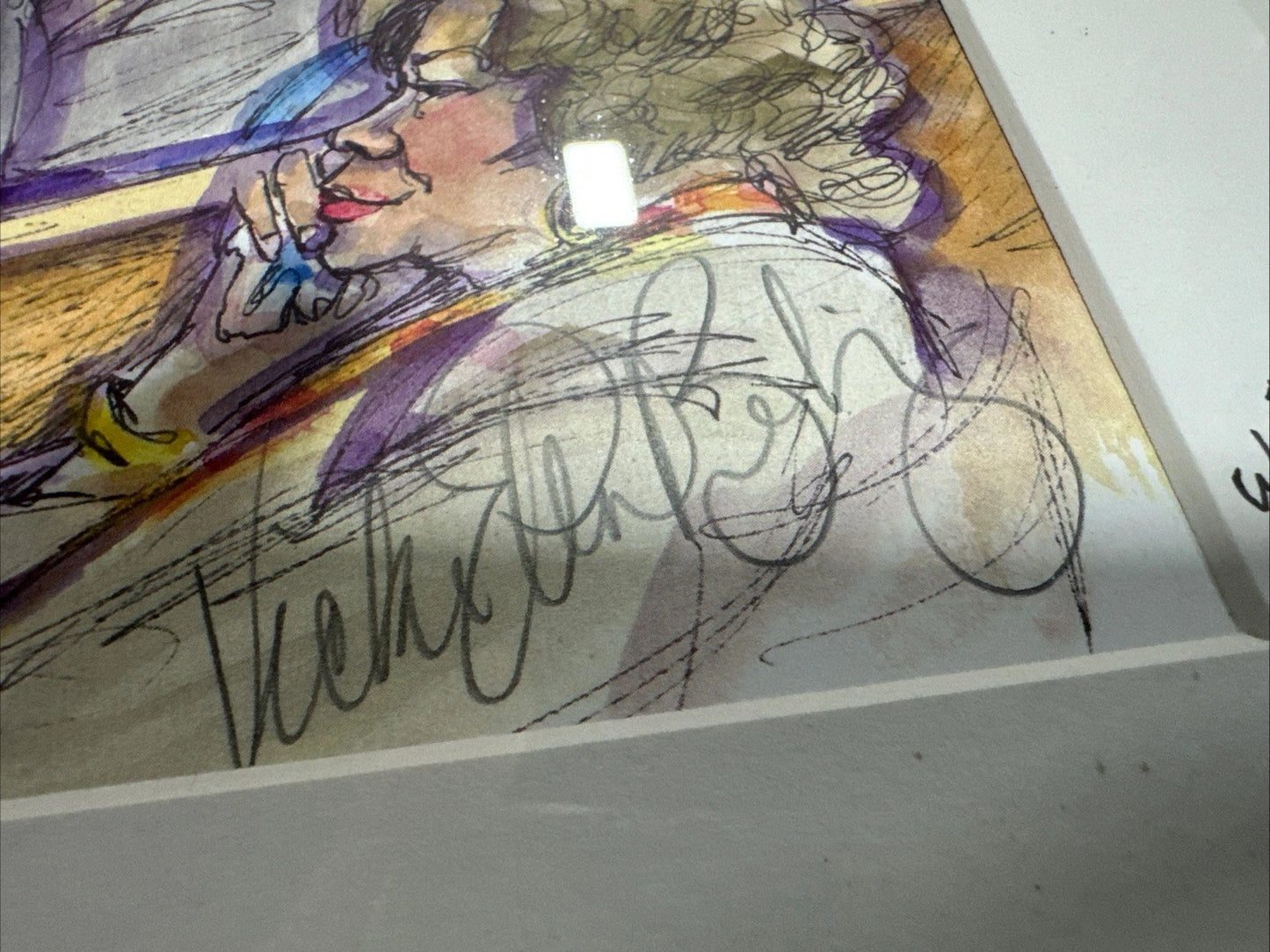 Print Copy Michael Jackson Courtroom Sketch Signed By Artist Vicki Behringer