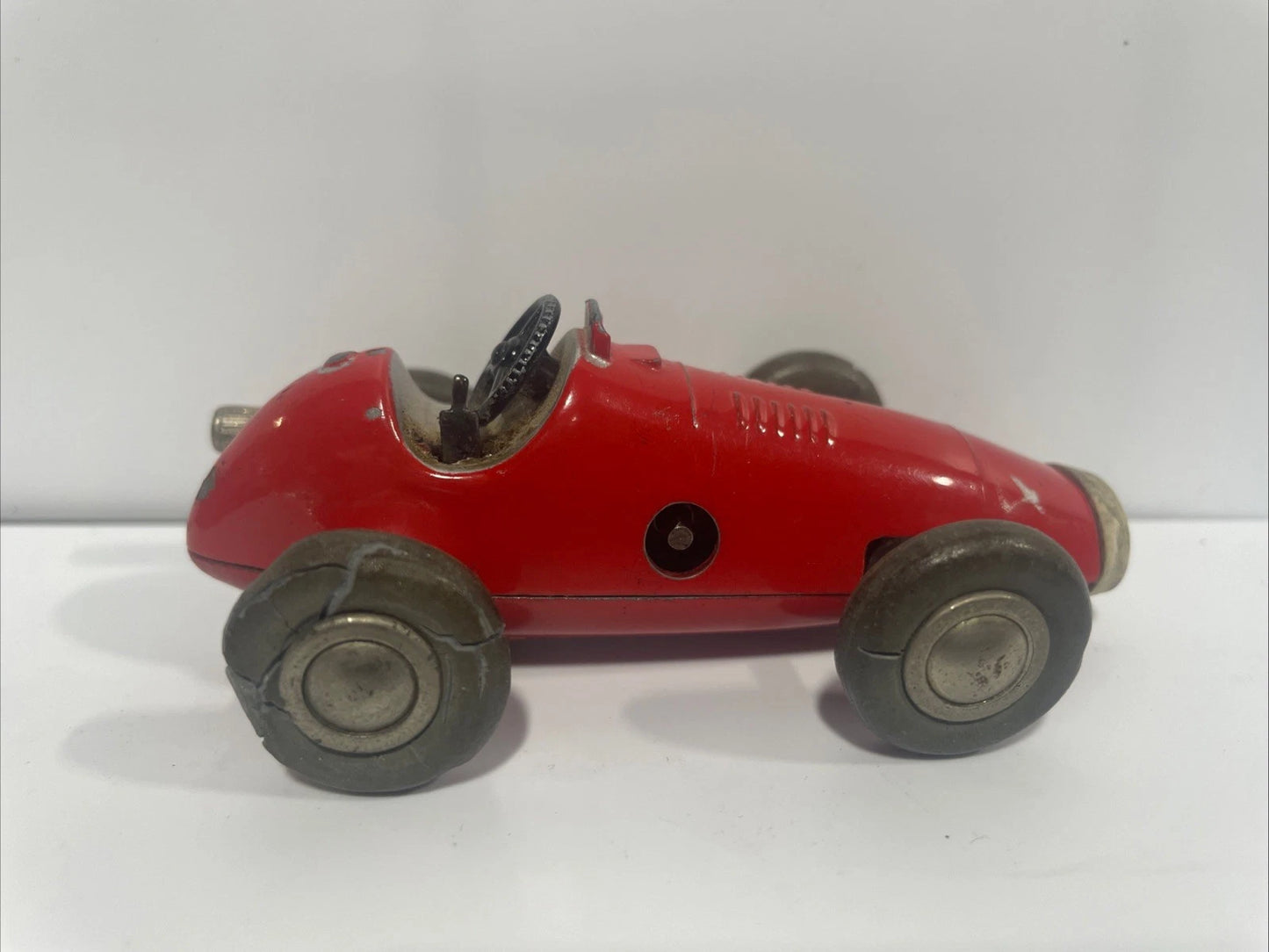 Vintage Schuco Micro Racer 1040 Red Made in US Zone Germany Car #3 No Key