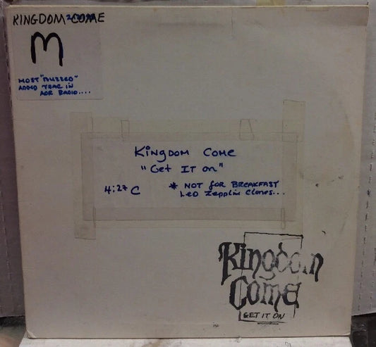 Kingdome Come Get It On Test Pressing Record PRO573-1