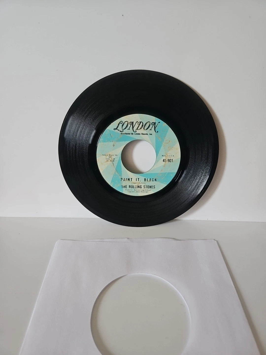 THE ROLLING STONES Paint It, Black 1966 7" Vinyl 45 LON 901 45RPM LONDON