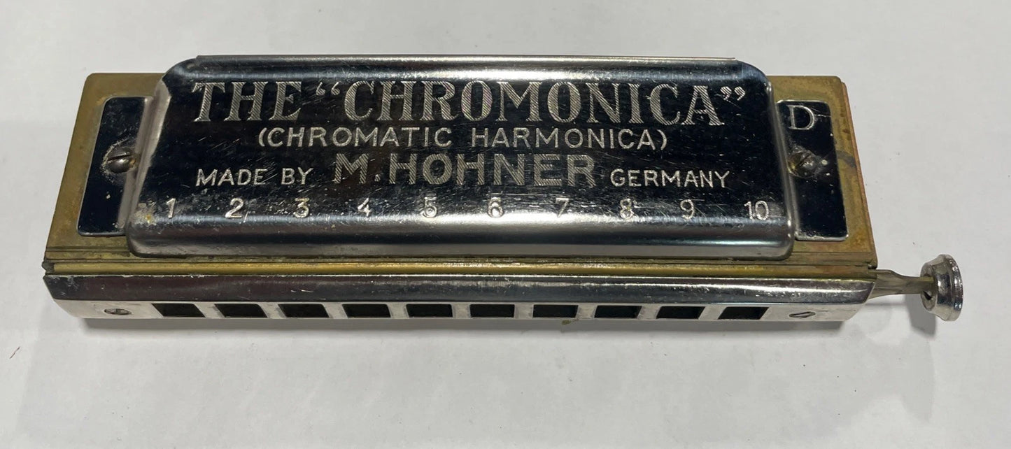 Vintage The ”Chromonica” M. Hohner Made In Germany Key Of D Chromatic Harmonica