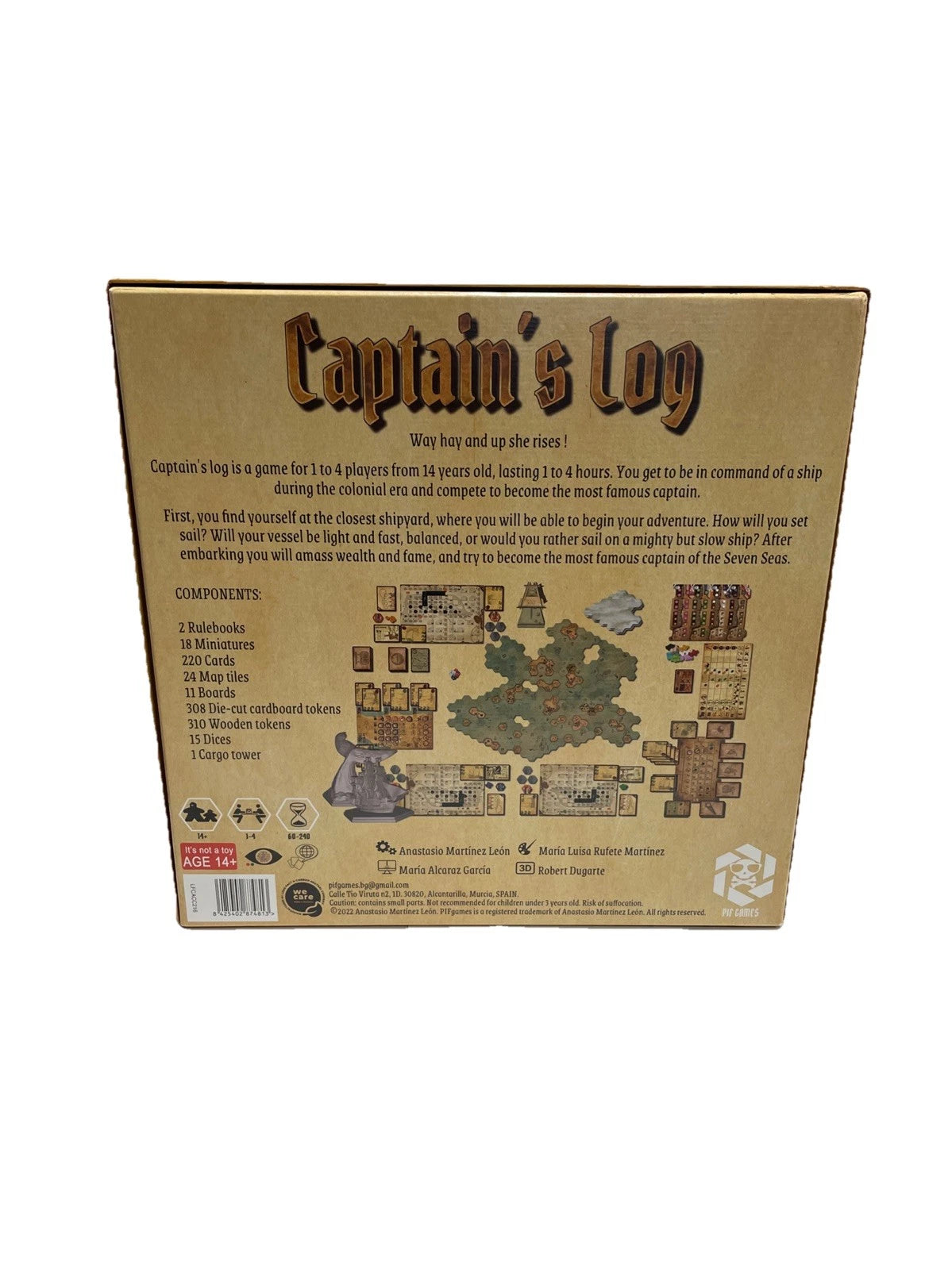 Captains Log Board Adventure Game Colonial Sailing Explore Pirates Rare Vintage