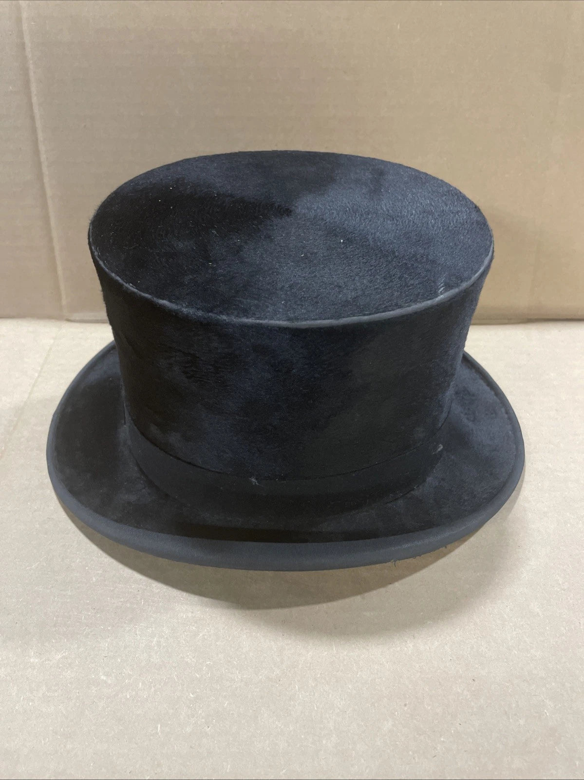 Vintage Beaver Fur Top Hat Black MENS Lincoln Bennett