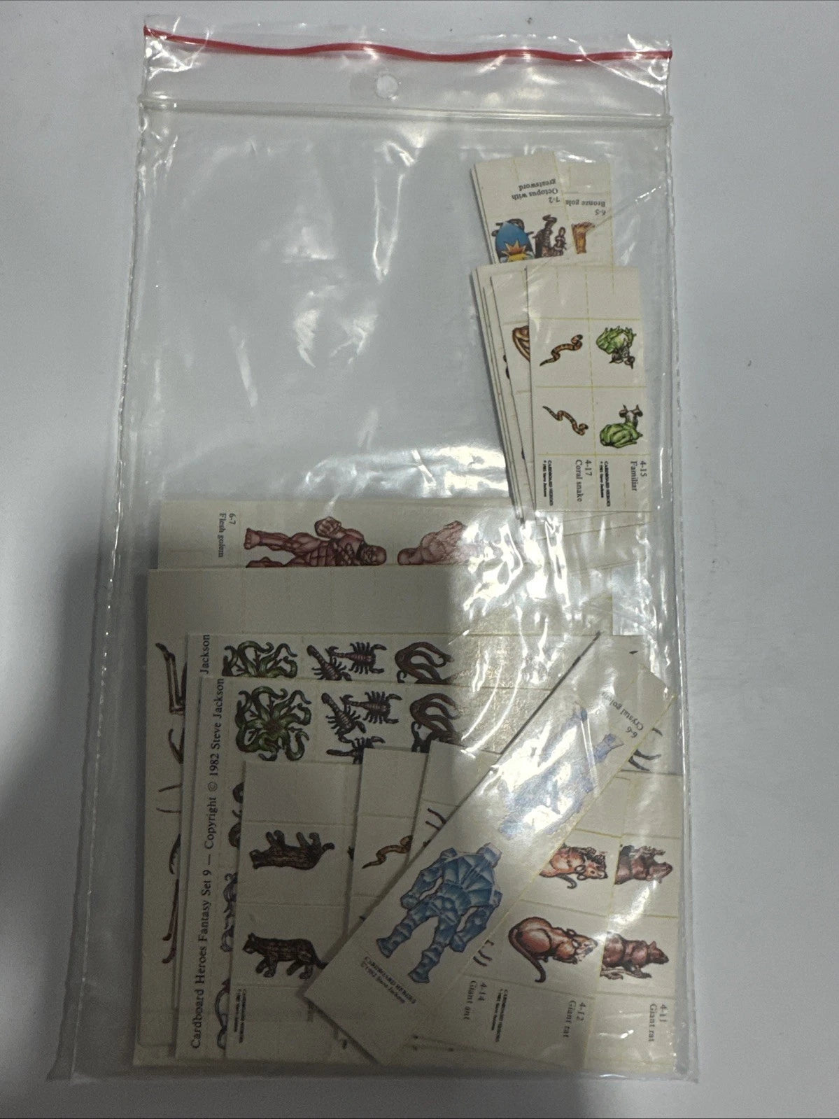 Cardboard Heroes by Steve Jackson Games VG+ Condition Huge Lot Rare Vintage