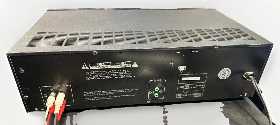 Kenwood Dual Cassette Deck Tape Recorder KX-W8030 tested/works