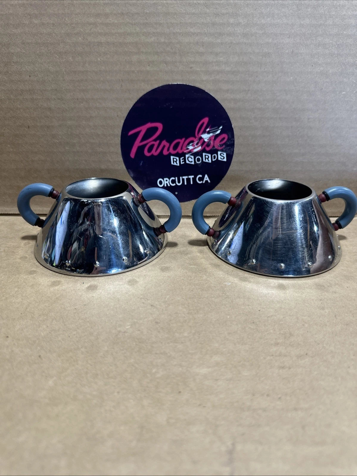 2 Alessi Michael Graves Stainless Steel Sugar Bowl without Top