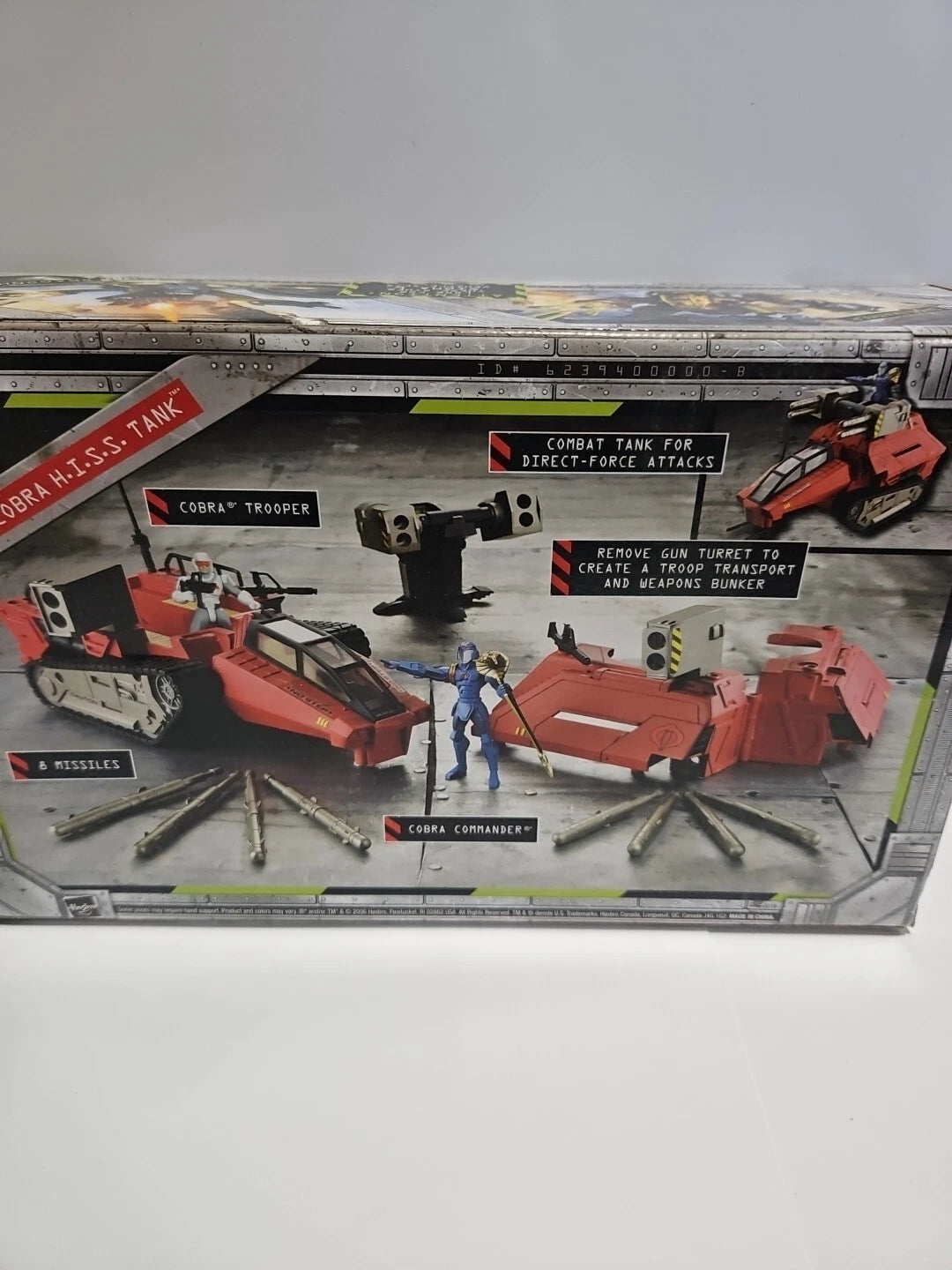 Year 2006 G.I. JOE Sigma 6 Vehicle Set COBRA H.I.S.S. TANK + Commander + Trooper