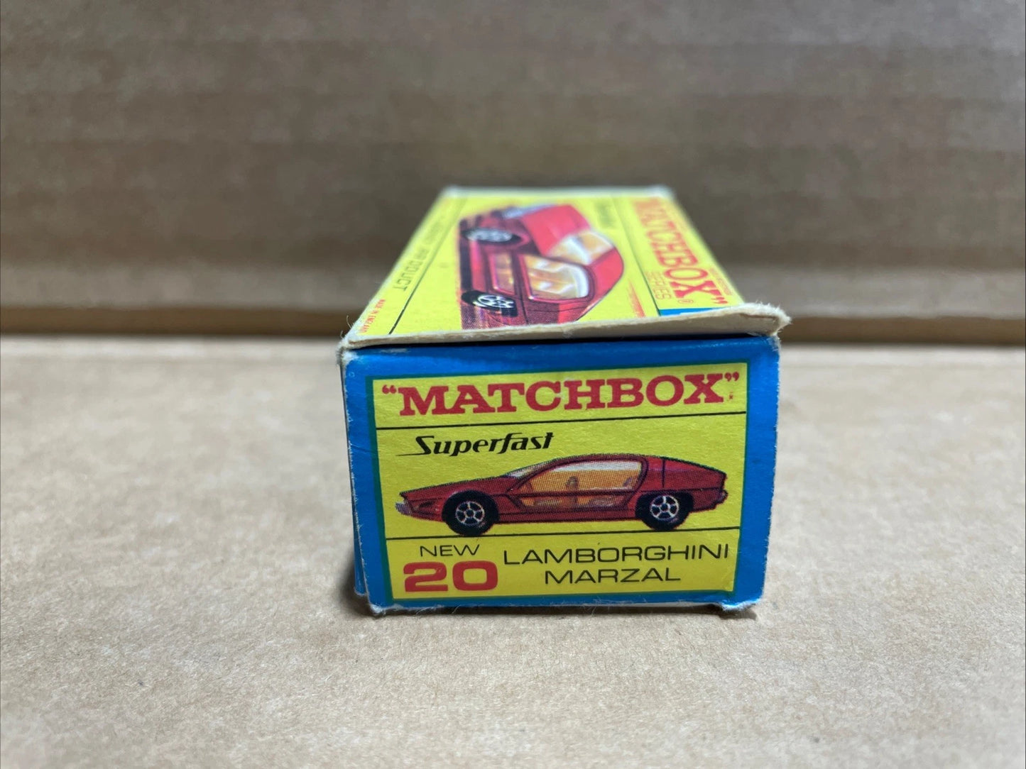 1969 Lesney Matchbox Superfast #20 Lamborghini Marzal Red W Original Box England