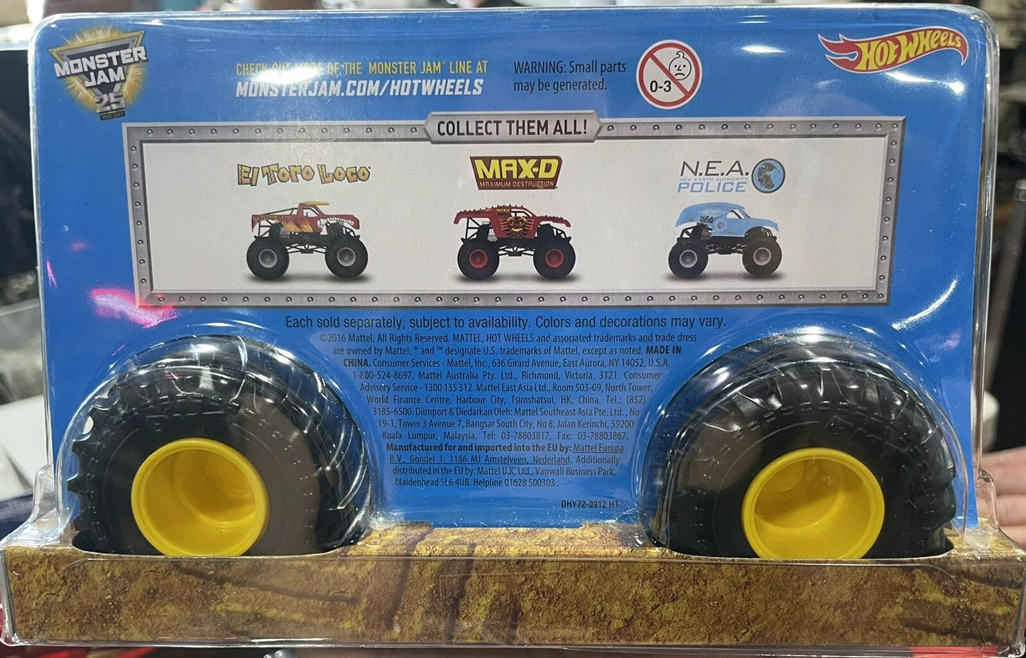 HIGHER EDUCATION SCHOOL BUS MONSTER JAM TRUCK 1/24 SCALE DIECAST HOT WHEELS RARE