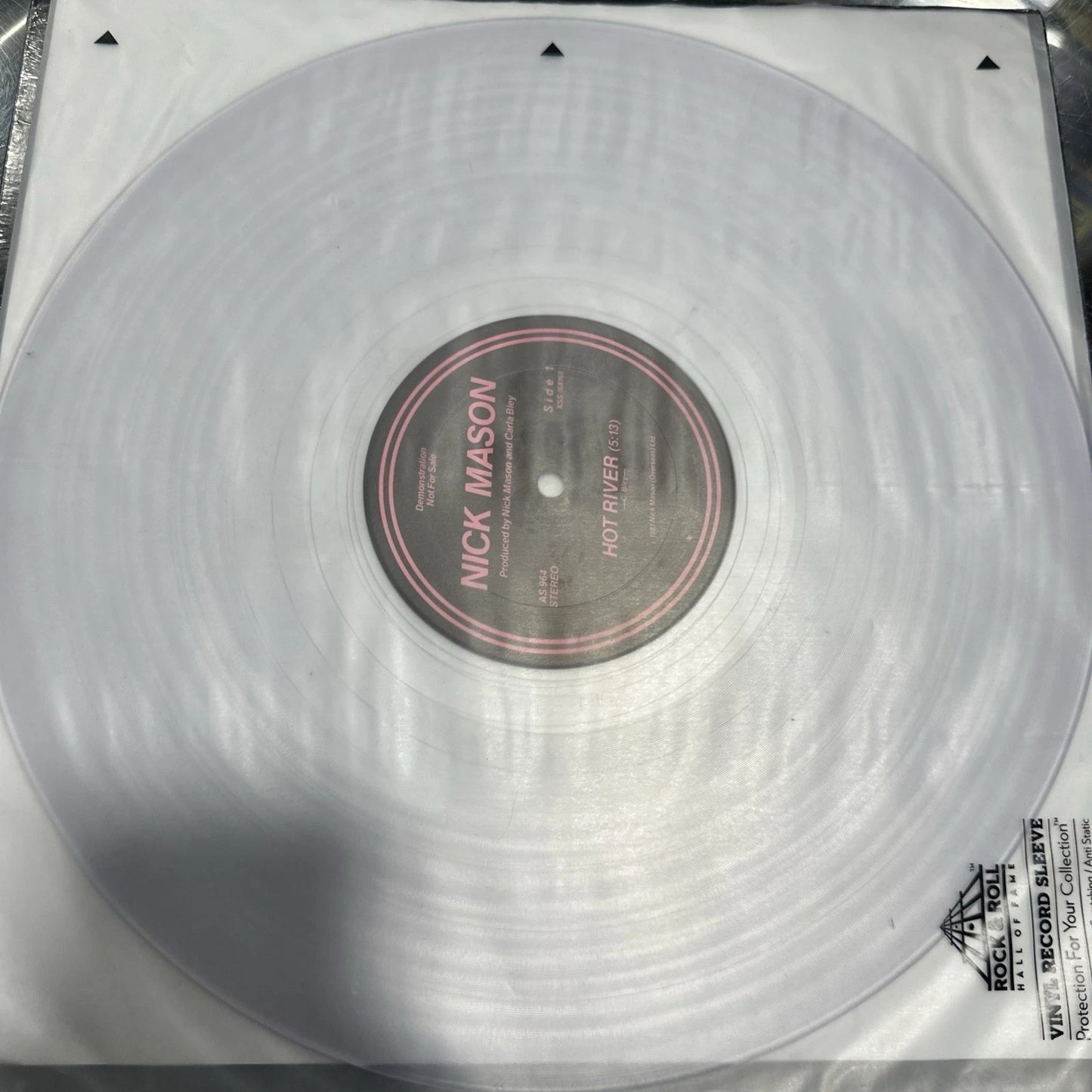 Nick Mason Fictitious Sports LP 1981 Pink Floyd Drummer Clear Vinyl Promo AS 964