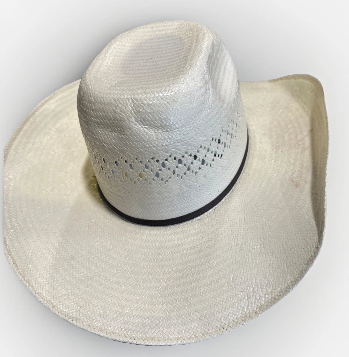 Ariat Double S 20X Straw Cowboy Hat, Men's Size 7 1/4