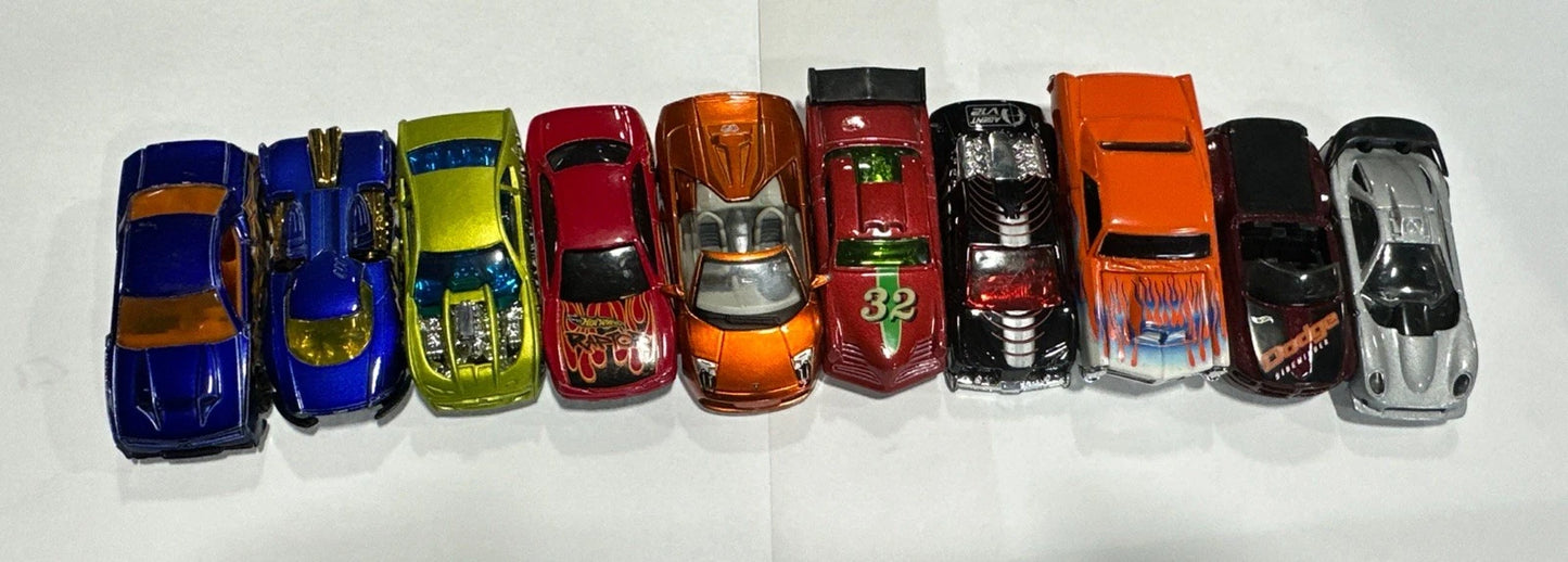 Diecast Loose 10 Car Mixed Lot - HotWheels/Jada Toys/funline Lot
