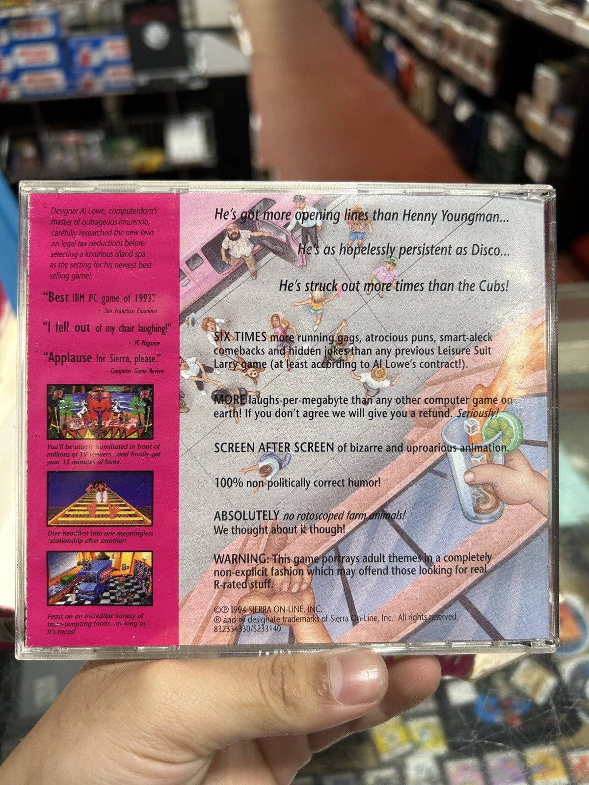 Leisure Suit Larry Shape Up or Slip Out PC Computer Video Game CD Sierra 1994