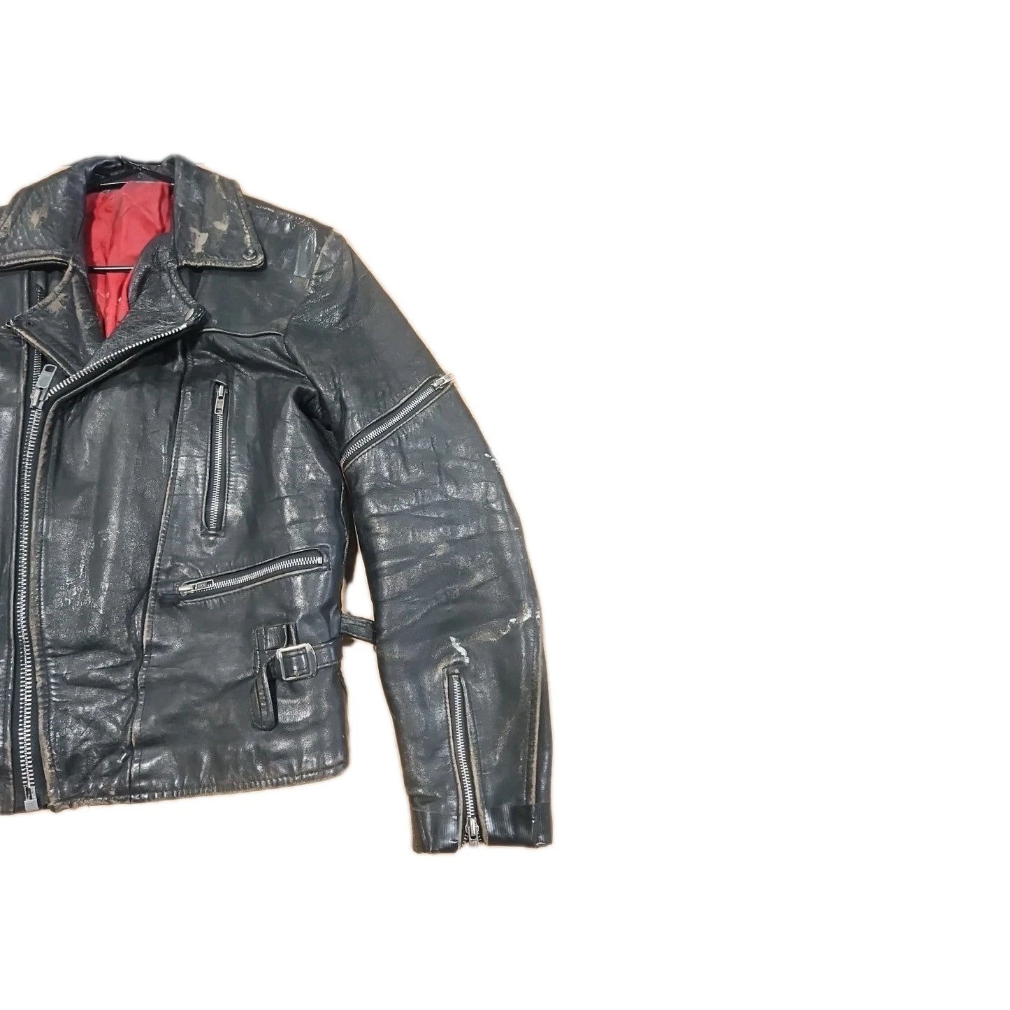 Vintage Style Leather Biker Jacket YKK Hardware?? 70's Era Rare