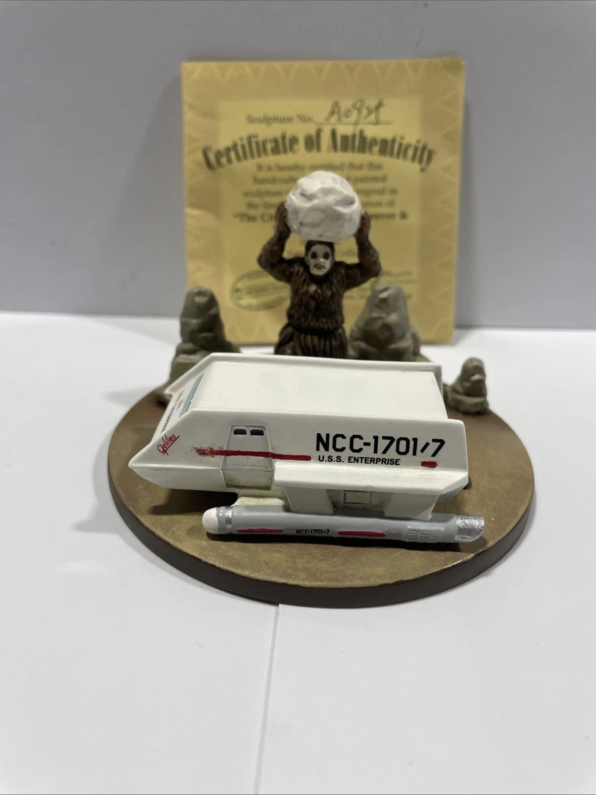 Star Trek Hawthorne The Galileo Seven Figure USA Enterprise Collection W COA