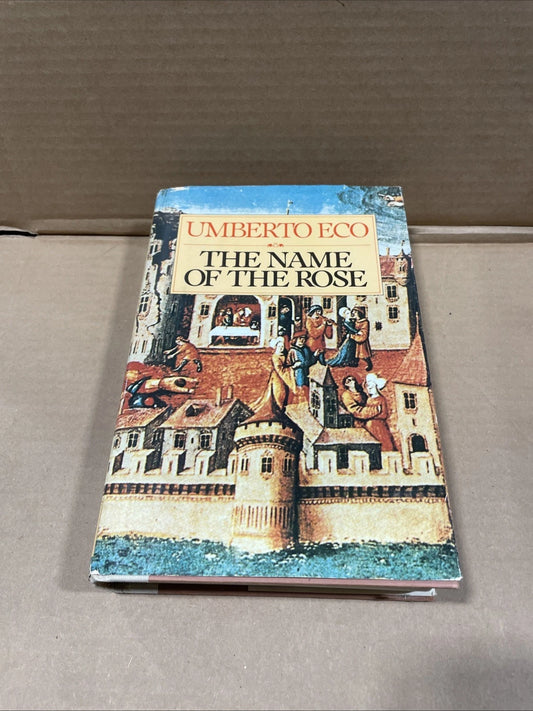 Vintage The Name Of The Rose Umberto Eco HC DJ Beige Harcourt 1983 USA