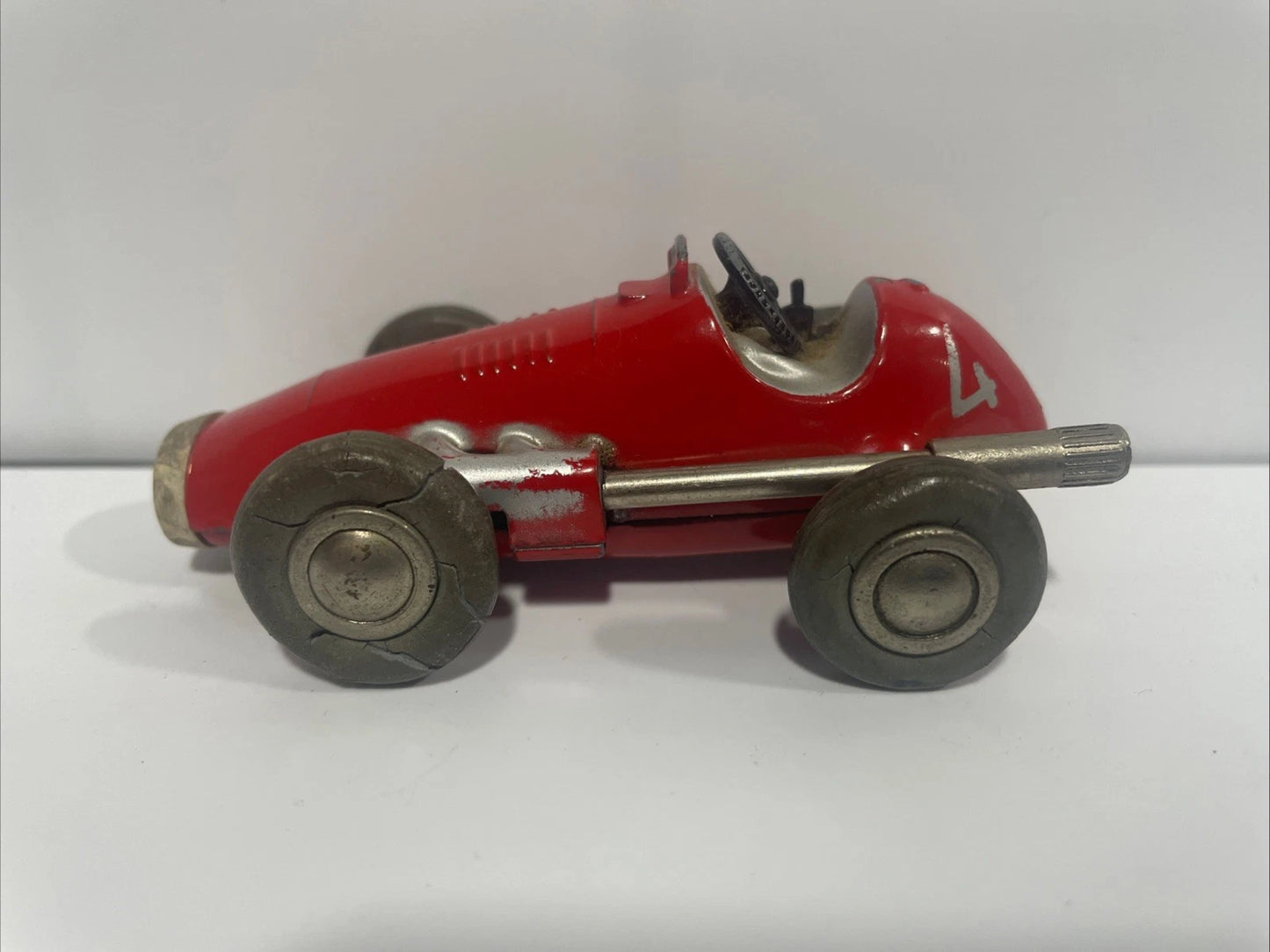 Vintage Schuco Micro Racer 1040 Red Made in US Zone Germany Car #3 No Key