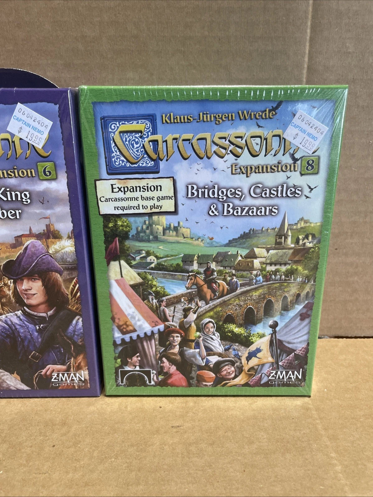 Carcassonne Expansion #3 + Expansion 6 + Expansion 8 Z-Man Games Brand New Lot 3