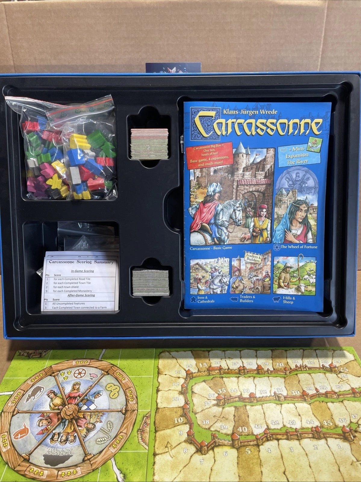 Carcassonne Big Box Board Game + Mini Expansion + The River Complete