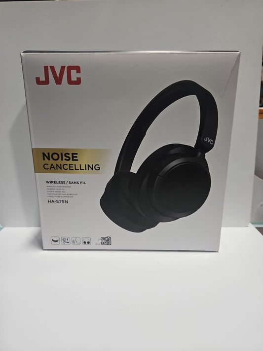 JVC Noise Cancelling Wireless Headphones (HA-S75N) Black