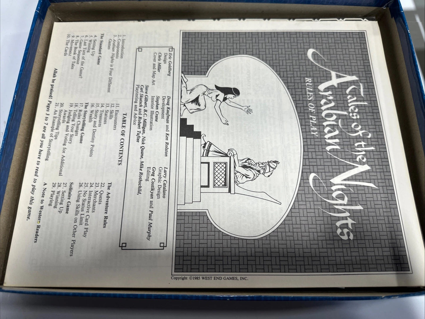 West End Boardgame Tales of the Arabian Nights 1985
