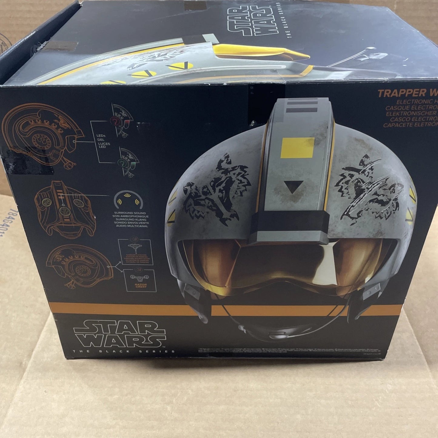 Hasbro Star Wars Black Series Mandalorian TRAPPER WOLF Helmet Open Box