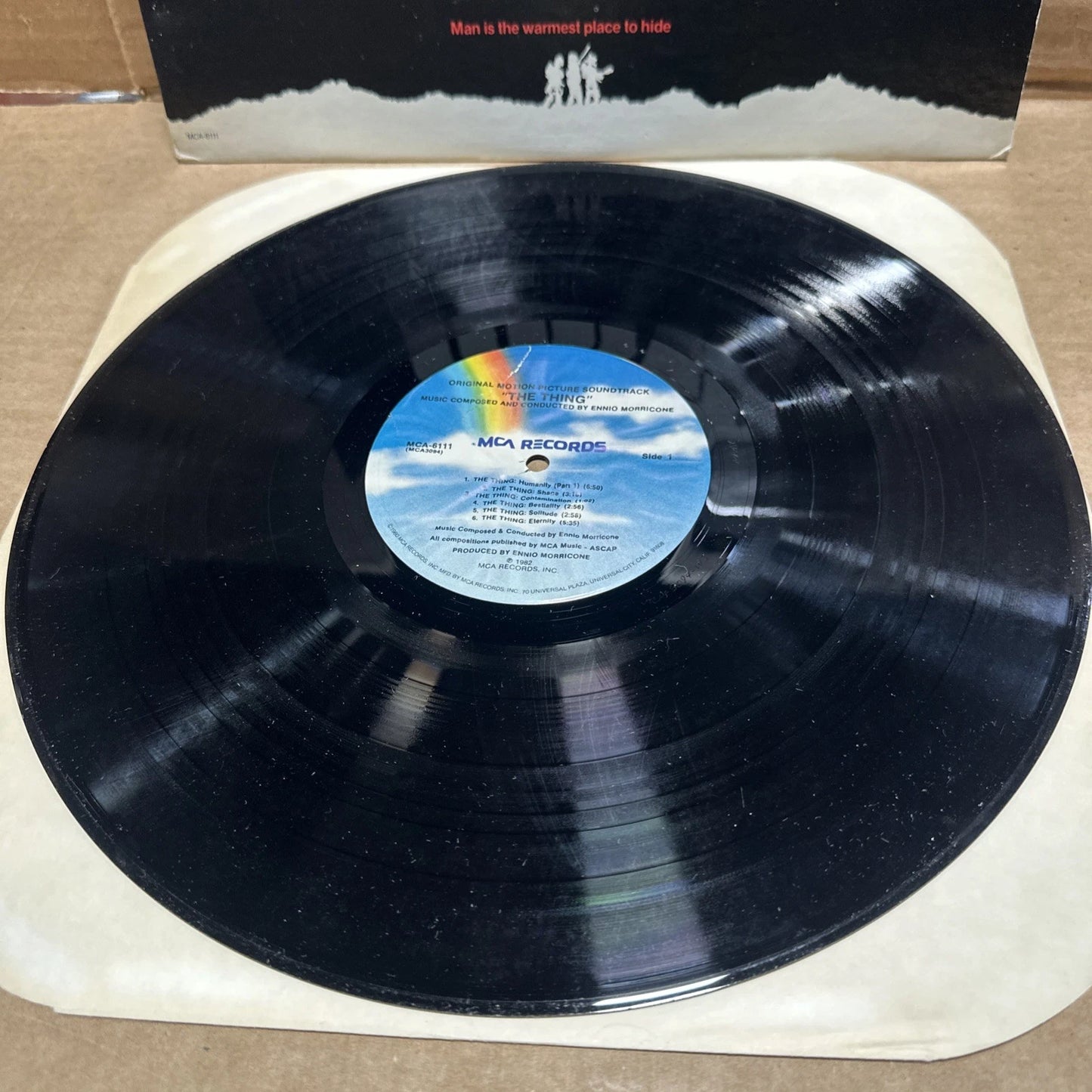 John Carpenter's The Thing Soundtrack LP 1982 Pressing Ennio Morricone MCA 6111