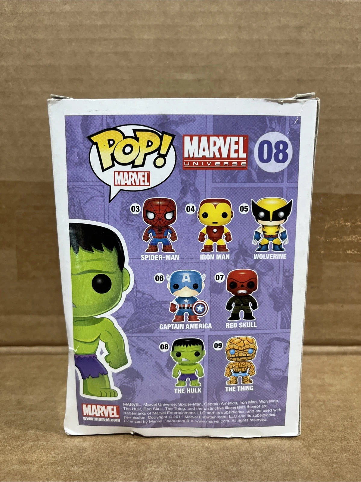 Funko Pop! Marvel Universe: The Hulk #08 Vaulted Box Large Font w/Soft Protector