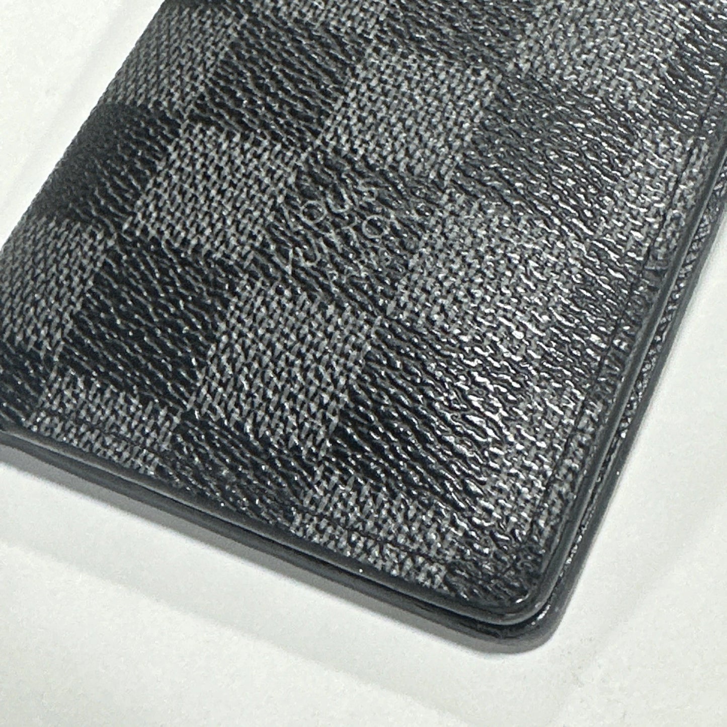 Auth LOUIS VUITTON Damier Graphite Pocket Organizer Card Case