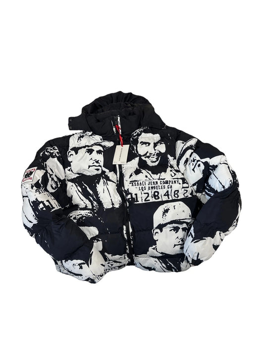Asaali black oreo cartel el chapo all over print PUFFY hoodie XL