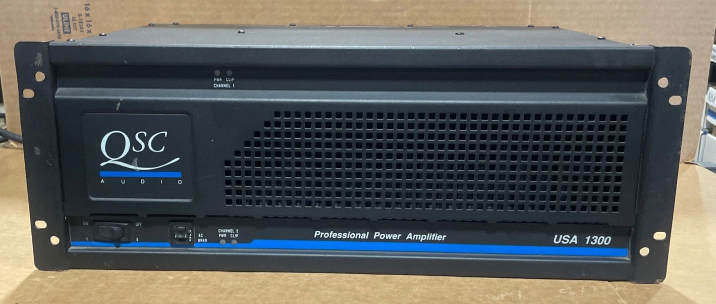 QSC USA 1300 Professional Power Amplifier 650W 4 OH Tested