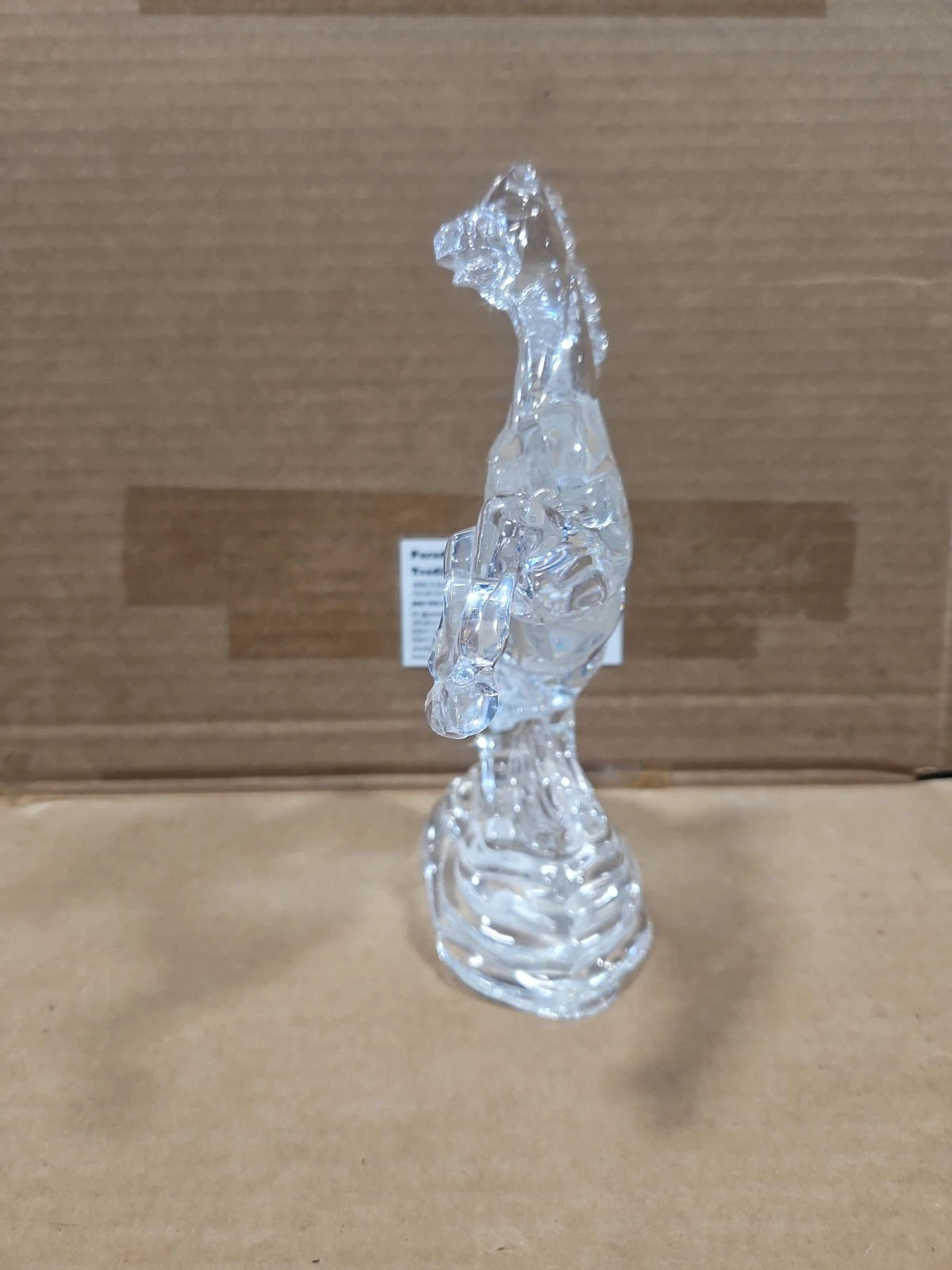 Waterford Crystal Rearing Horse Figurine Paperweight Sculpture 9"