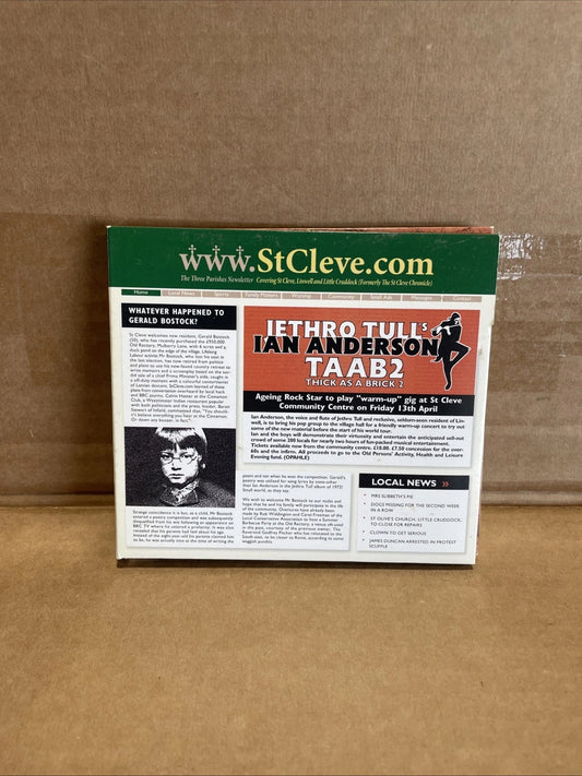 Jethro Tull's Ian Anderson: Thick As A Brick 2 TAAB2, 2 Disc CD/DVD