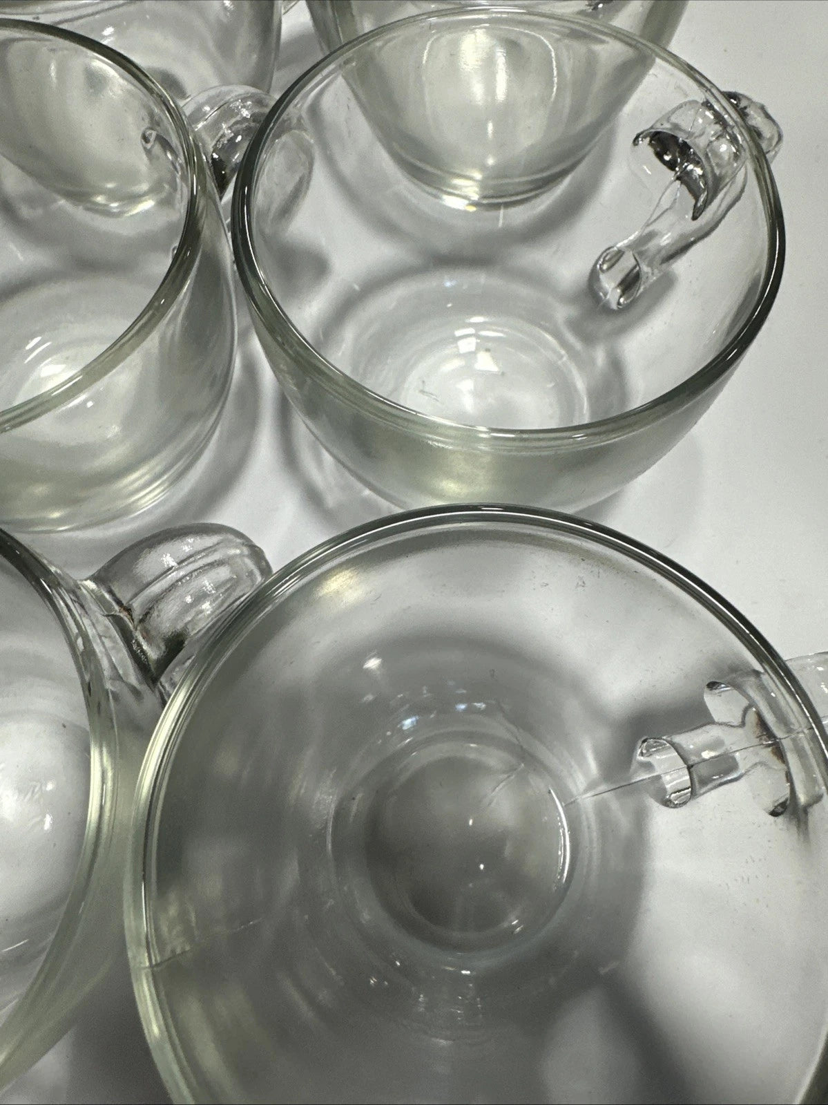 Vintage Clear Glass Punch Cups Sturdy Cups Set of Eight In Original Box