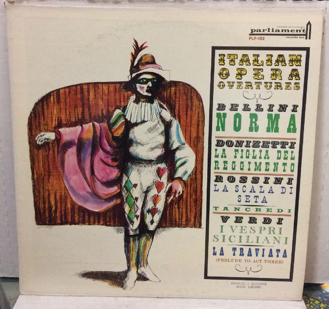 Bellini,Donizetti,Rossini,Verdi Italian Opera Overtures Record PLP-152