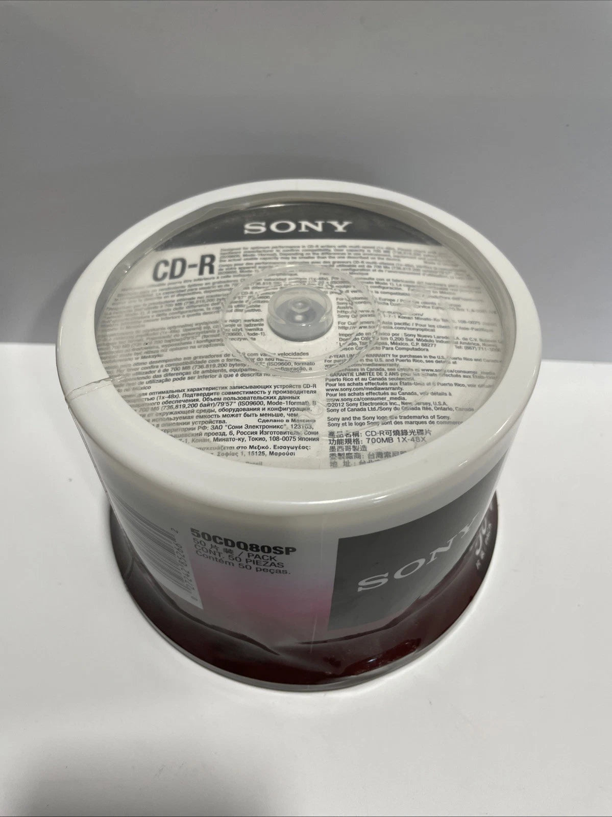 Sony CD-R 50 Disc Pack 700 MB 48x Speed Optical Media Sealed