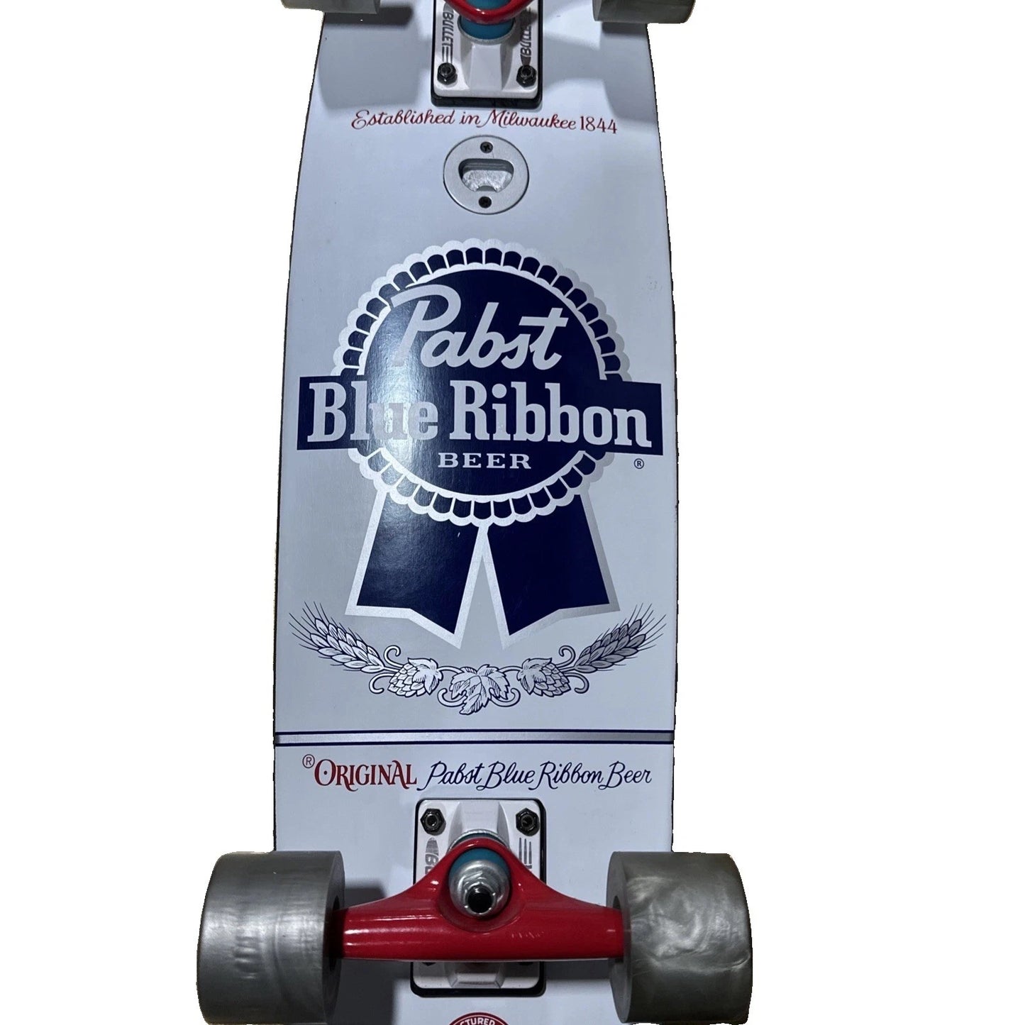 Santa Cruz x Pabst Blue Ribbon "Cold One" Skateboard Deck Built-in Bottle Opener