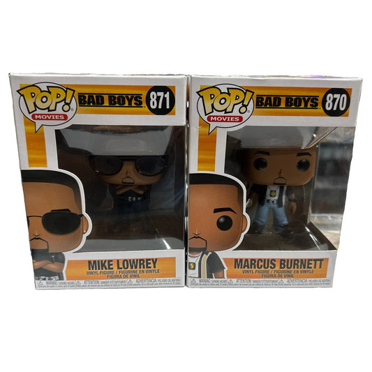 Funko Pop Movies Bad Boys Marcus Burnett 870 Mike Lowrey 871 Set Vinyl Figures