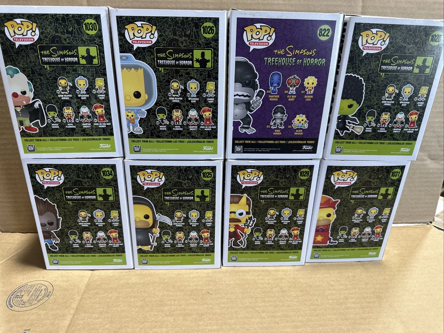 Funko Pops The Simpsons Treehouse Of Horrors Lot Of 8