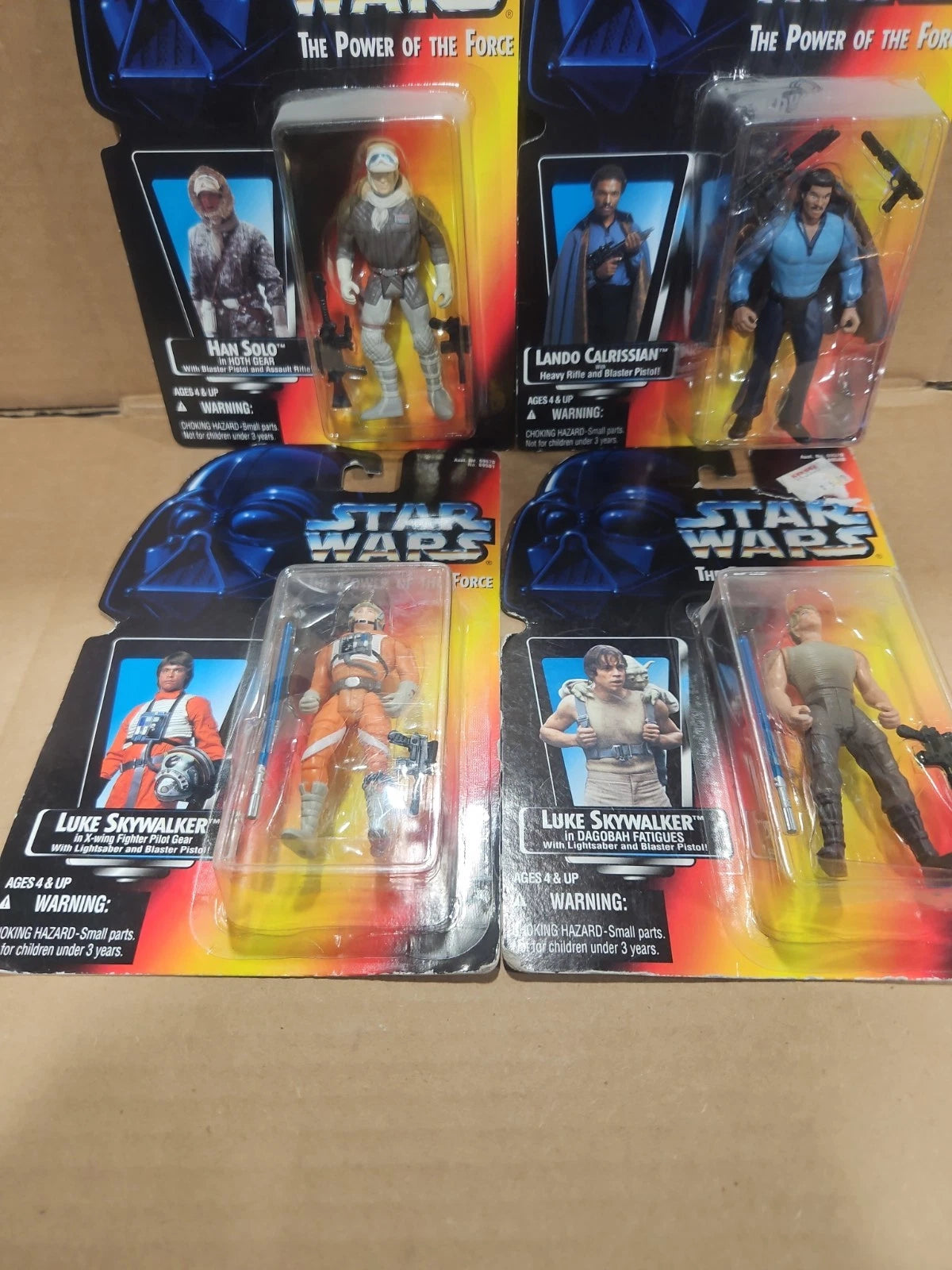 4 STAR WARS The Power of the Force 1995 Tonka LucasFilm Kenner Action Figures