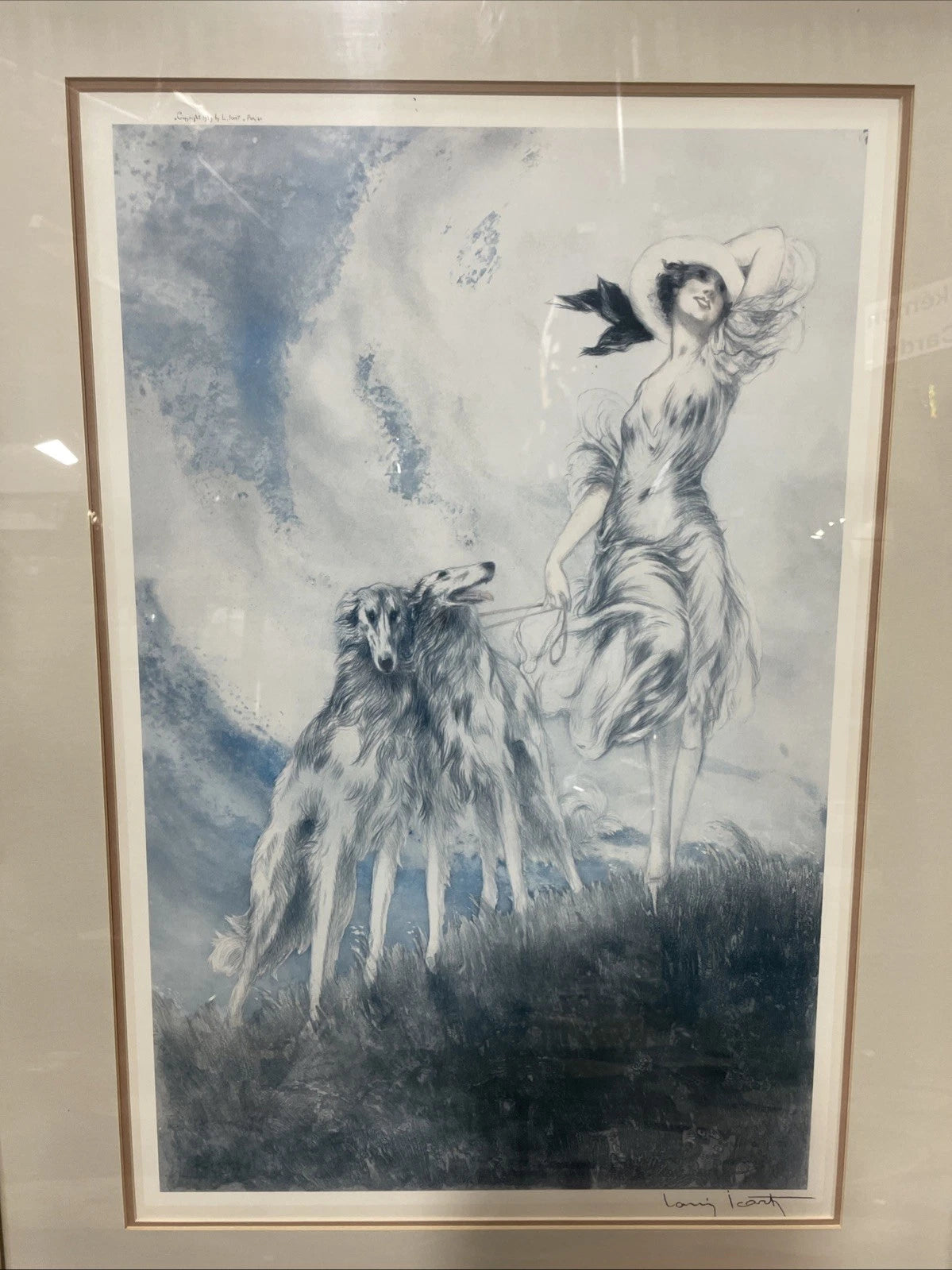 Louis Icart JOY OF LIFE 1929 Large Professionally Framed Lithographic Print