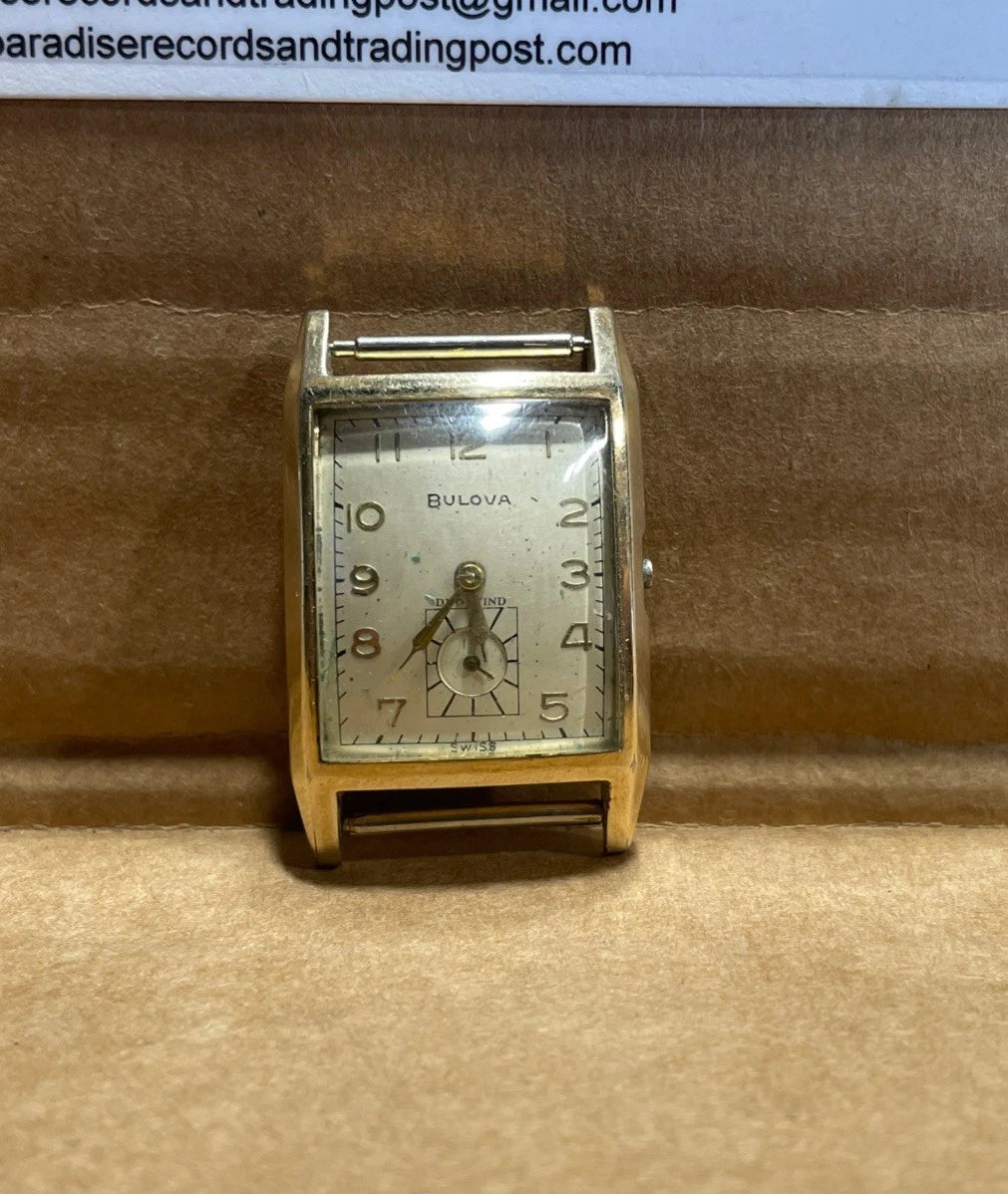 Bulova Men’s Watch 10 Carat Filled 1960’s For Parts Or Repair