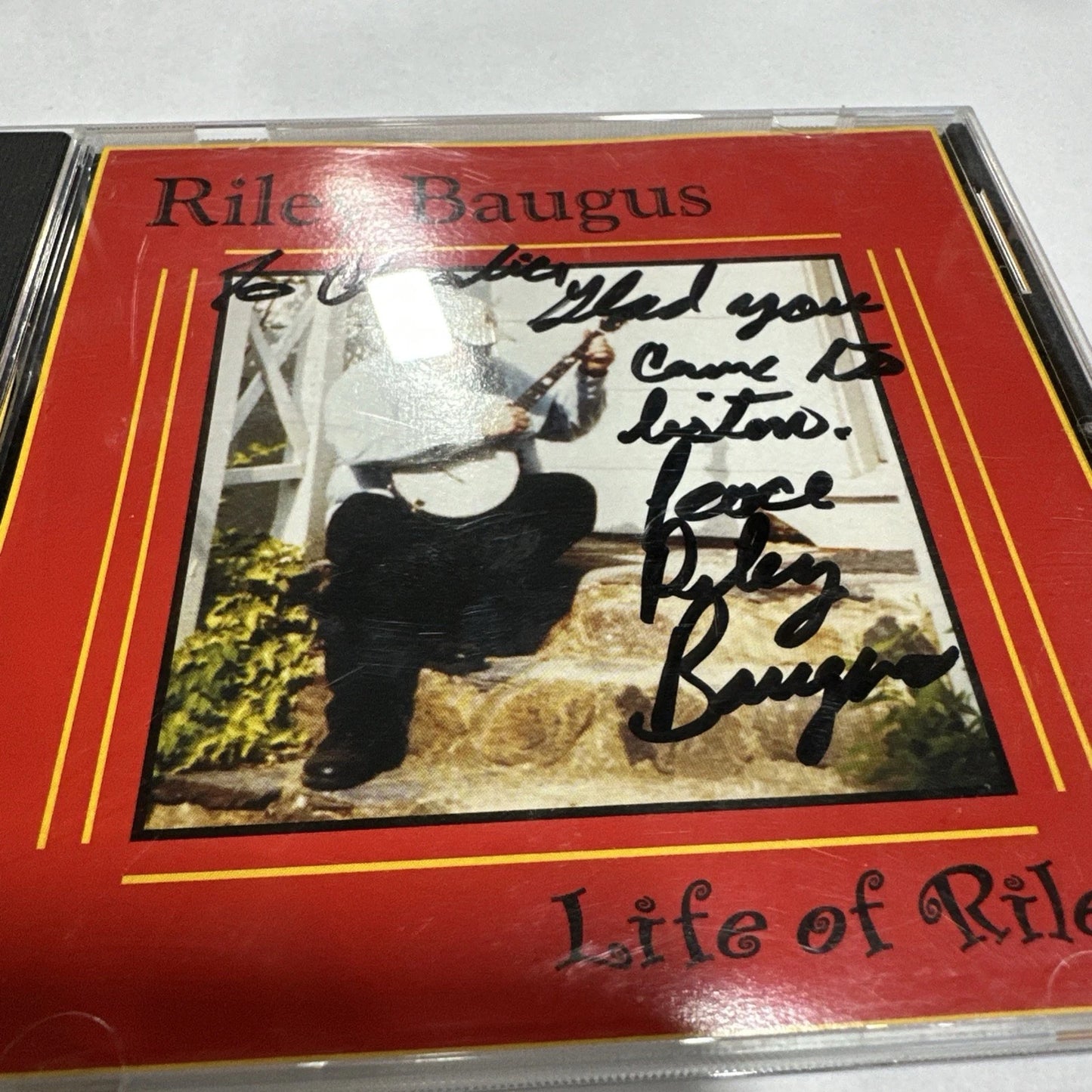RILEY BAUGUS Life of Riley 2001 CD Clawhammer Banjo SURRY CO. NC Disc SIGNED