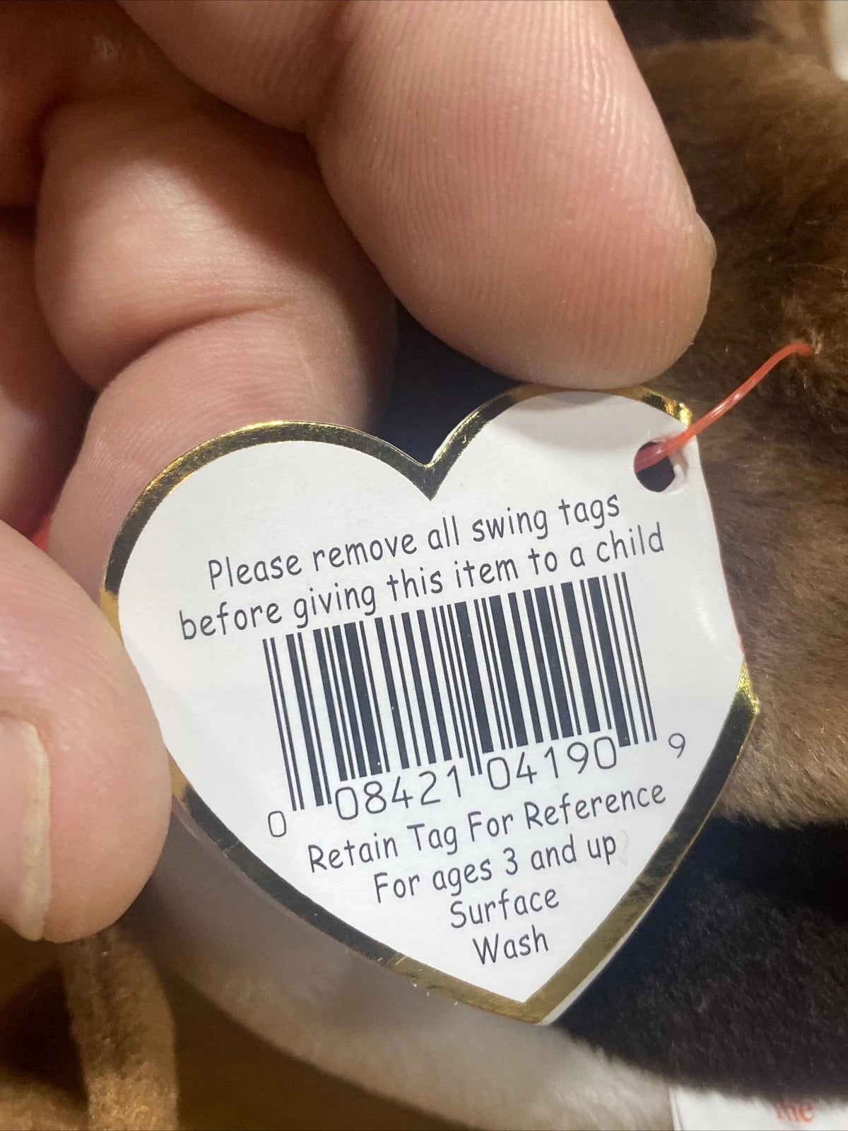 Vintage Ty Beanie Baby "Early" 1996 Mint w/ Tag Errors