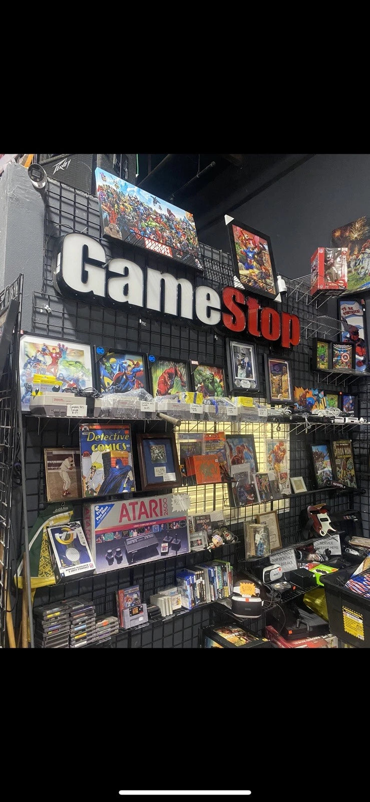 GameStop Store Display Metal Sign Original & Works
