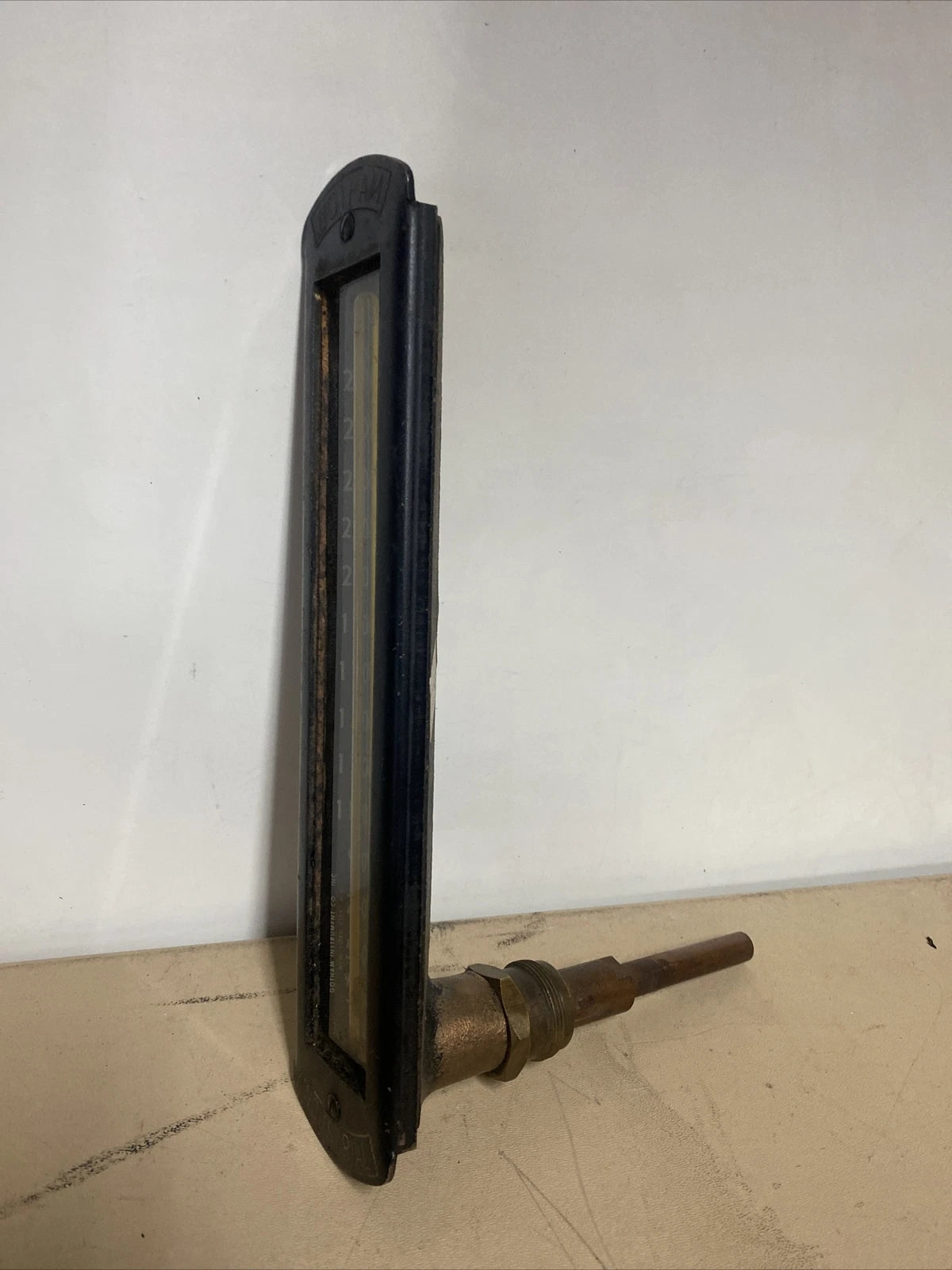 Vintage STEAMBOILER Thermometer GOTHAM Antique Steampunk Industrial GAUGE